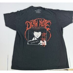 Death Note Anime Graphic T Shirt Black Ryuk Light Yagami Mens Large